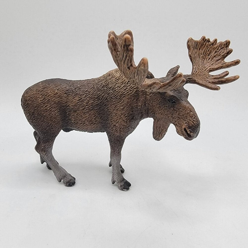 Schleich Moose Wild Life Forest Life‎ Series Moose Bull Figure Figurine